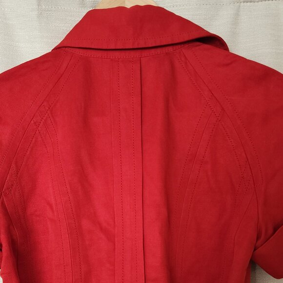 DIANE VON FURSTENBERG Safari Shirt Belted Utility Dress Silk Cotton Linen Pocket - Picture 9 of 9